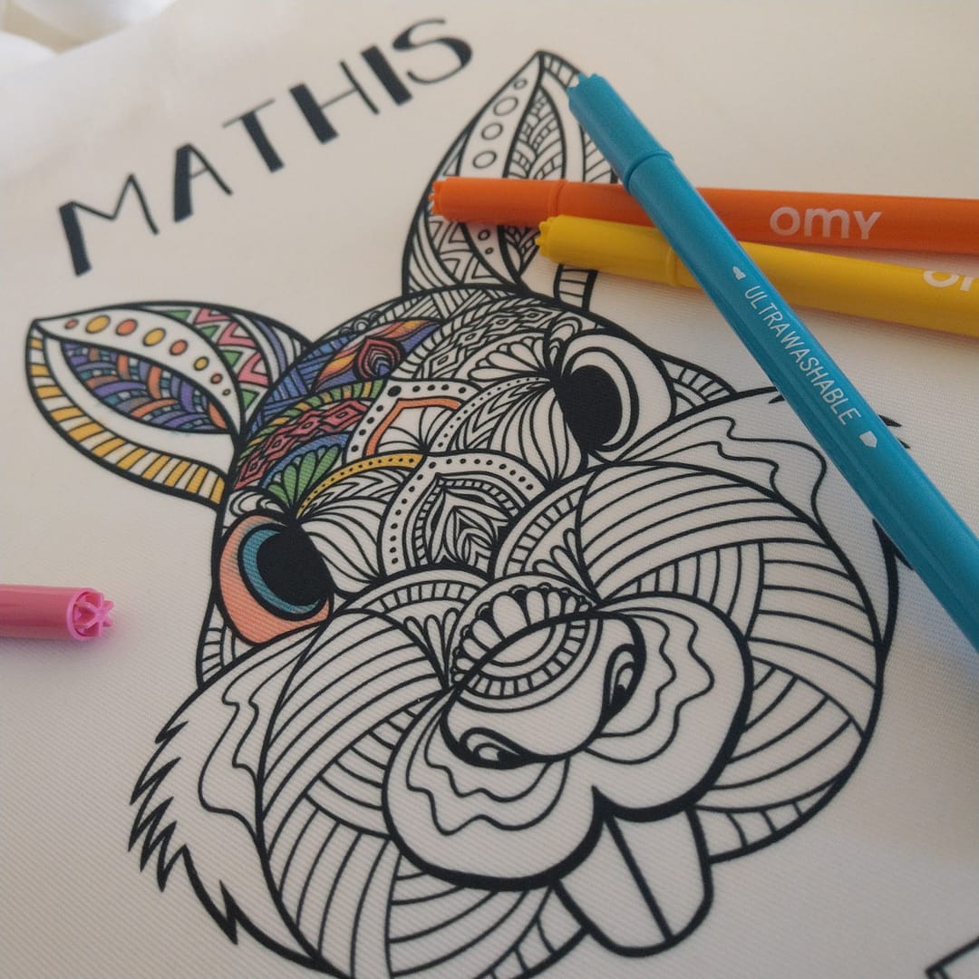 SAC DE PÂQUES À COLORIER - Prénom personnalisé – Image 2