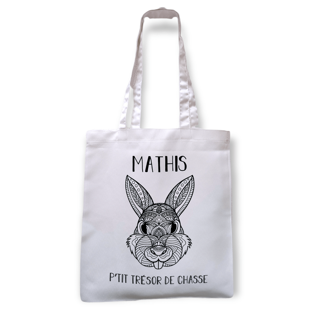 SAC DE PÂQUES À COLORIER - Prénom personnalisé