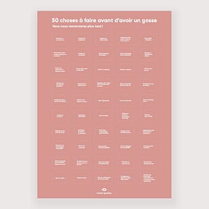 POSTER 50 CHOSES AVANT D'AVOIR UN GOSSE
