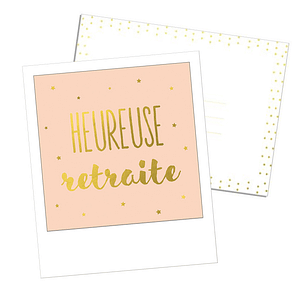 carte postale heureuse retraite