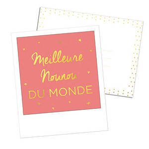 carte postale meilleure nounou du monde