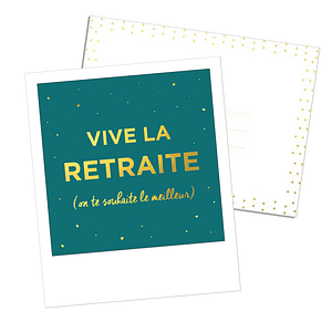 carte postale vive la retraite