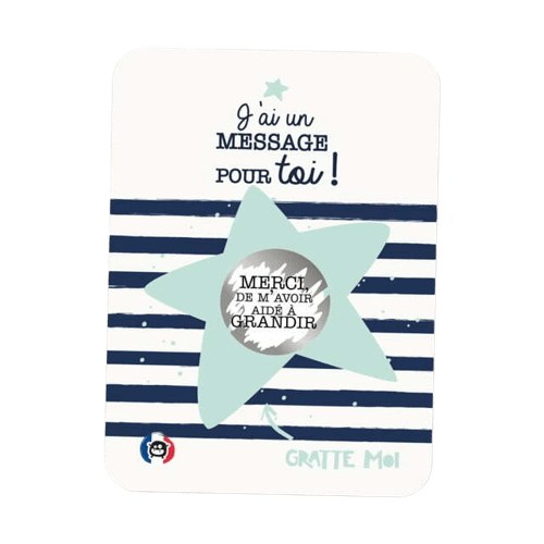 CARTE À GRATTER - Merci de m'avoir aidé à grandir