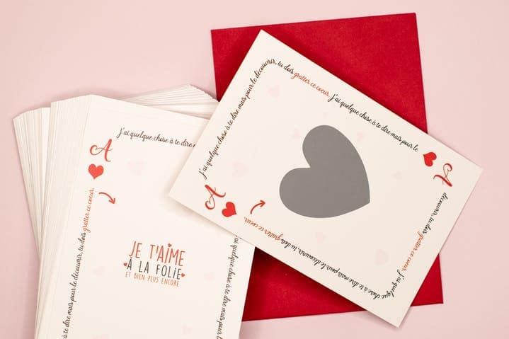 CARTE A GRATTER JE T'AIME